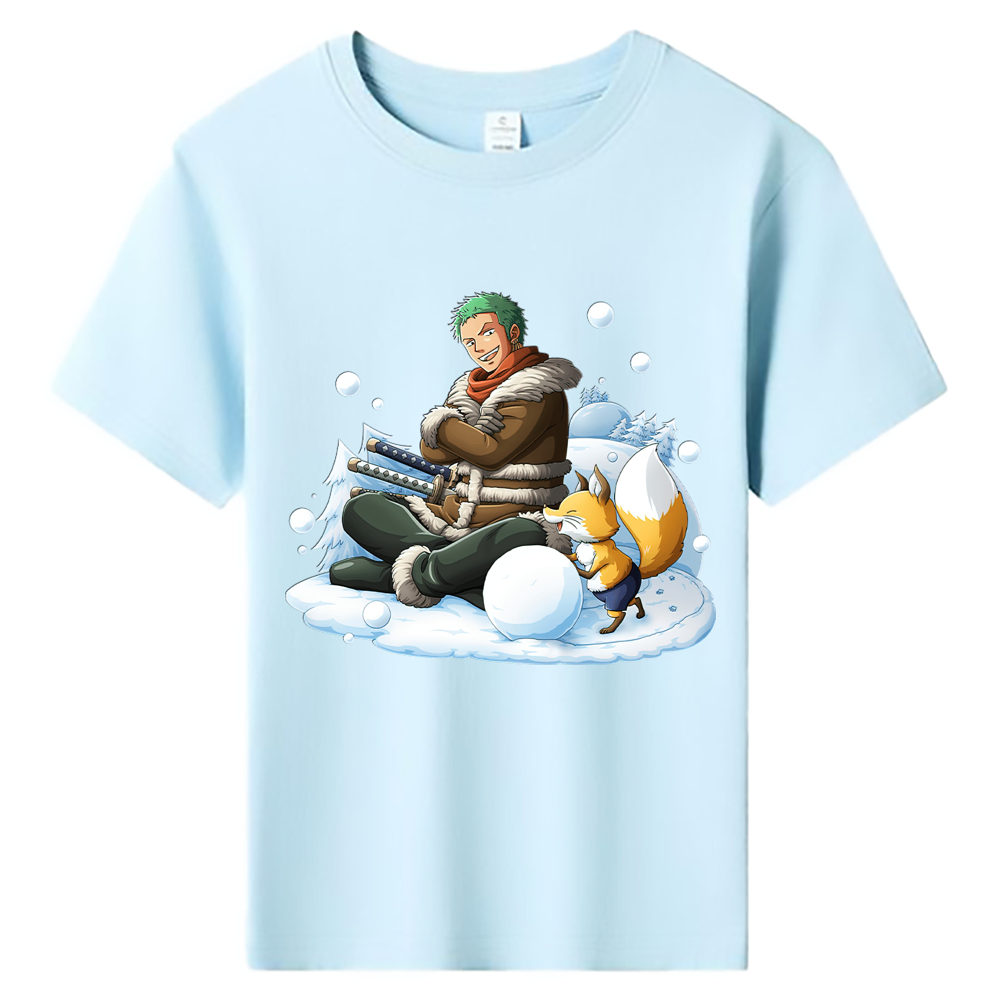 ワンピース ロロノア・ゾロ ONE PIECE Roronoa Zoro 綿100％キッズTシャツ（フロントプリント）